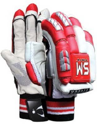 

SM Vigour Batting Gloves (Men, White, Red), Red;white
