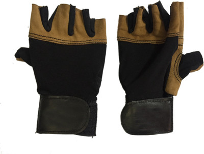 Cp Bigbasket Sweat Leather Gym & Fitness Gloves (, Brown, Black, Black;brown