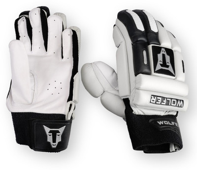 

Wolfer Feather Weight Cricket Batting Gloves (Men, White, Black), Black;white