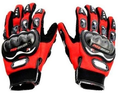 

M.R. Trading Pro-Biker Riding Gloves (M, Red)