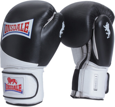 

Lonsdale Pro Safe Boxing Gloves (Size-12, Black, White)