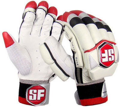 

Stanford Test Mens Batting Gloves (L, White, Red, Black), Black;red;white
