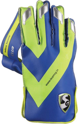 

SG Club Wicket Keeping Gloves (Boys, Red, Silver, Yellow), Multicolor
