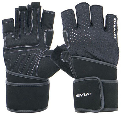 

Nivia Sniper Gym & Fitness Gloves (S, Black)