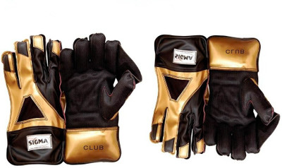 

Sigma Club 2 Wicket Keeping Gloves (M, Multicolor), White
