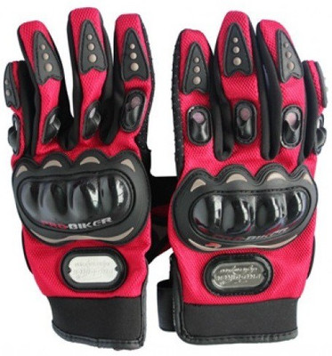 

Pa PRO-BIKERZ-RED-ATT-(FULL-FINGERED)-XL-Q8234 Cycling Gloves (XL, Red), Black;red