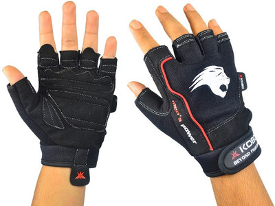 

Kobo Mens Power Gym & Fitness Gloves (, Black, Red