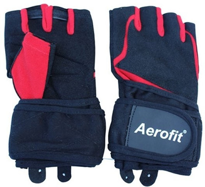 

Aerofit 01-416 Gym & Fitness Gloves (, Black, Red
