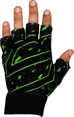 

SNS ULTRA LITE Hockey Gloves (L, Black, Green)