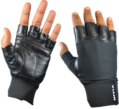 

Nivia Leather Gym & Fitness Gloves (, Black
