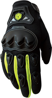 

ShoppingKiSite Scoyco Hand Gloves for Bike Motorcycle Scooter Riding Gloves (L, Black, Green)