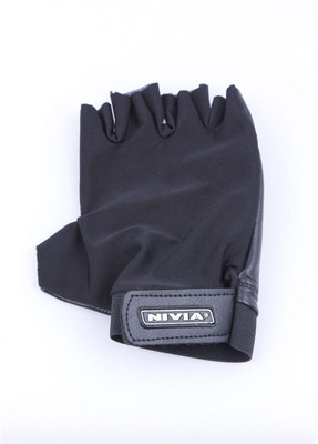

Nivia Leather Gym & Fitness Gloves (, Black