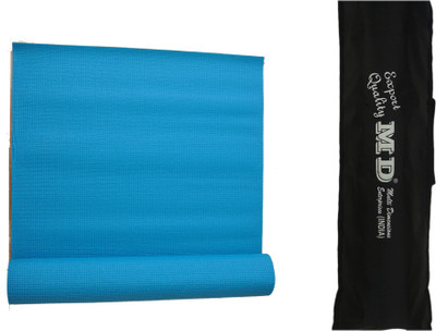 

MD Yoga Mat ( 6 MM ) with Cover for Blue 6 mm Exercise & Gym Mat, Light blue