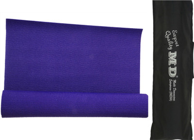 M&D Md Yoga Mat (7mm) With Cover Blue 7 mm Yoga Mat