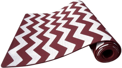 

Aerolite ZIG ZAG 26 X 78 Maroon 6 mm Yoga Mat, Cherry