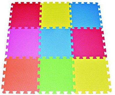 

POCO DIVO Floor Mat 9-tile Multi-Color Exercise Mat Solid Foam EVA Playmat Kids Safety Multicolor 12 mm Exercise & Gym Mat