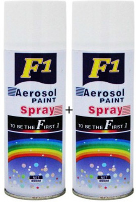 

F1 WHITE & WHITE Spray Paint 450 ml(Pack of 2)