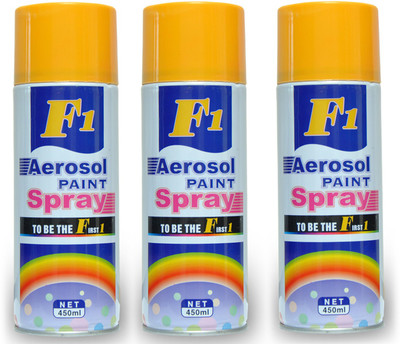 F1 Yellow Spray Paint 450 ml(Pack of 3)