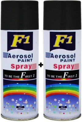 F1 PREMIUM BLACK Spray Paint 900 ml(Pack of 2)