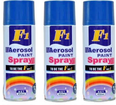 F1 Premium Shine BLUE Spray Paint 450 ml(Pack of 3)