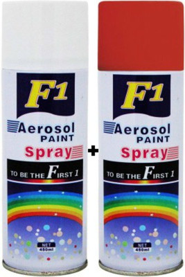 F1 White Spray Paint 450 ml(Pack of 2)