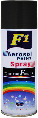 F1 Black Spray Paint 450 ml(Pack of 1)