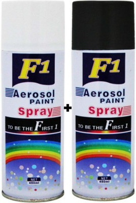 

F1 White & Black Spray Paint 450 ml(Pack of 2)