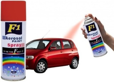 F1 DELUX RED & SILVER Spray Paint 450 ml(Pack of 2)