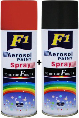 

F1 Black & Red Spray Paint 450 ml(Pack of 2)