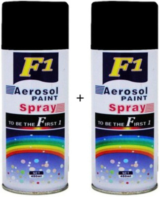 F1 Black Spray Paint 450 ml(Pack of 2)