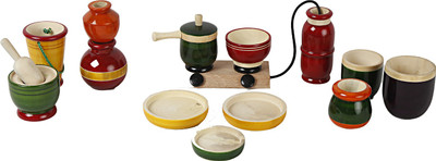 

Buddha Crafts High Quality Wooden Kitchen Set Toy For Girls(Multicolor)