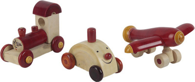 

Buddha Crafts Toys Combo - Aeroplane , Nano car ,Train Engine(Multicolor)