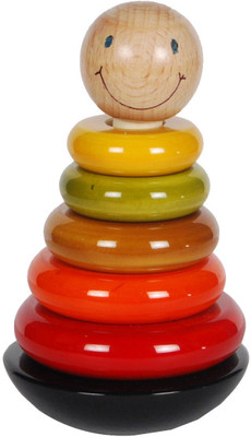 

MNC Wooden Smile Ring Set for Stacking & Counting(Multicolor)