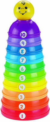 

Fisher-Price Stack/Roll Cups-Intl Soft Up Rings(Multicolor)