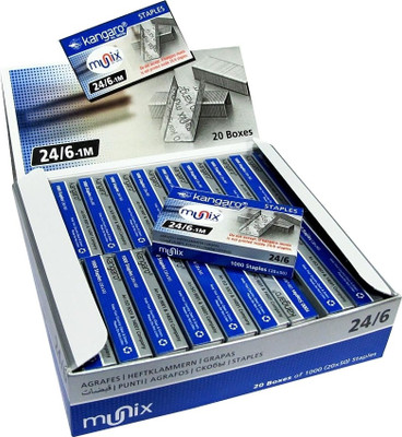 

Kangaro Regular Stapler Pins(Set of 20, Metallic)