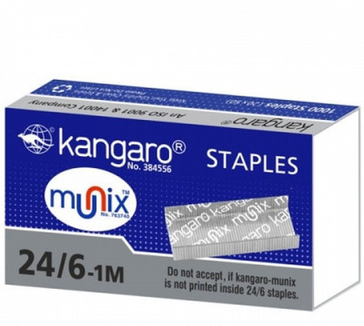 

Kangaro Manual 24/6-1M Stick Staples(Set of 2, Silver)