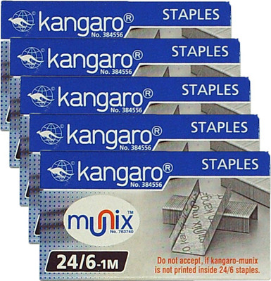 

kangaro Manual 24-6-1M Manual Stapler Pins(Set of 1, Silver, Blue)