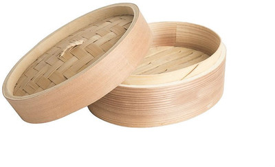 Shrih Round Shape Momos Bamboo Steamer 2 L