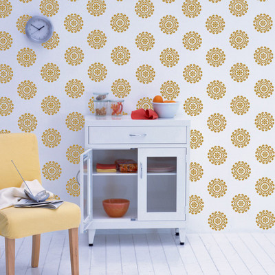 

Arhat Stencils DAMASK ASR-E15 GLOSSY PVC Stencil(Pack of 1, DESIGNER MOTIFF)