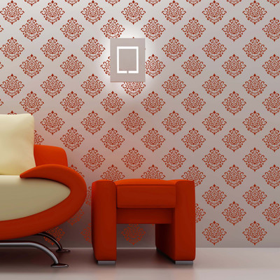 

Arhat Stencils DAMASK ASR-E04 GLOSSY PVC Stencil(Pack of 1, DESIGNER MOTIFF)