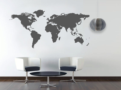 44% OFF on Decorze White Wall Decor World-Map Flower Stencil(Pack of 1, Floral)