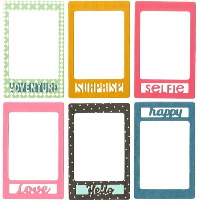 

SIZZIX Thinlits Die Set 12PK - Photo Frame & Words 661401 Photo Stencil(Pack of 12, frame)