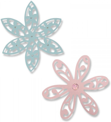 

SIZZIX Thinlits Die Set 2PK - Intricate Delightful Daisy 661042 daisy Stencil(Pack of 2, flowers)