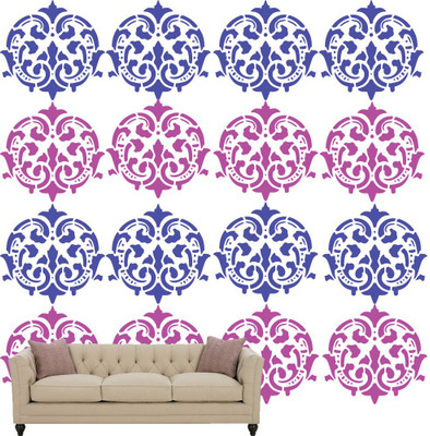 

LASHKARA Lashkara Damask D25 DAMASK Stencil(Pack of 3, Damask)