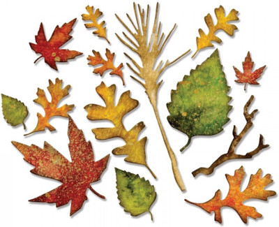 

SIZZIX Thinlits Die Set 14PK - Fall Foliage 660955 Leaves Stencil(Pack of 14, Leaves)