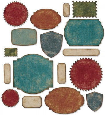 

SIZZIX Thinlits Die Set 17PK - Labels 660060 Labels Stencil(Pack of 17, Labels)
