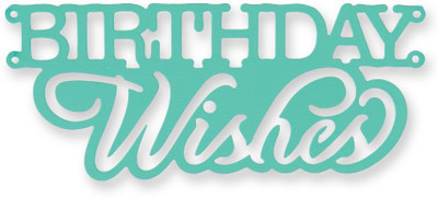 

SIZZIX Thinlits Die - Cake Topper, Birthday Wishes 660891 décor Stencil(Pack of 1, Wishes)