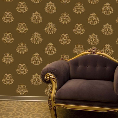 

ARHAT STENCILS DAMASK GLOSSY PVC Stencil(Pack of 1, DESIGNER MOTIFF)