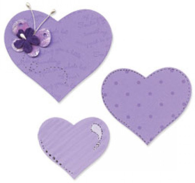 

SIZZIX Bigz Die - Hearts 656334 Hearts Stencil(Pack of 1, Hearts)