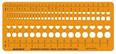 

Isomars 2015 jewellery template designer's diamond/ circle Stencil(Pack of 1, diamond, circle)